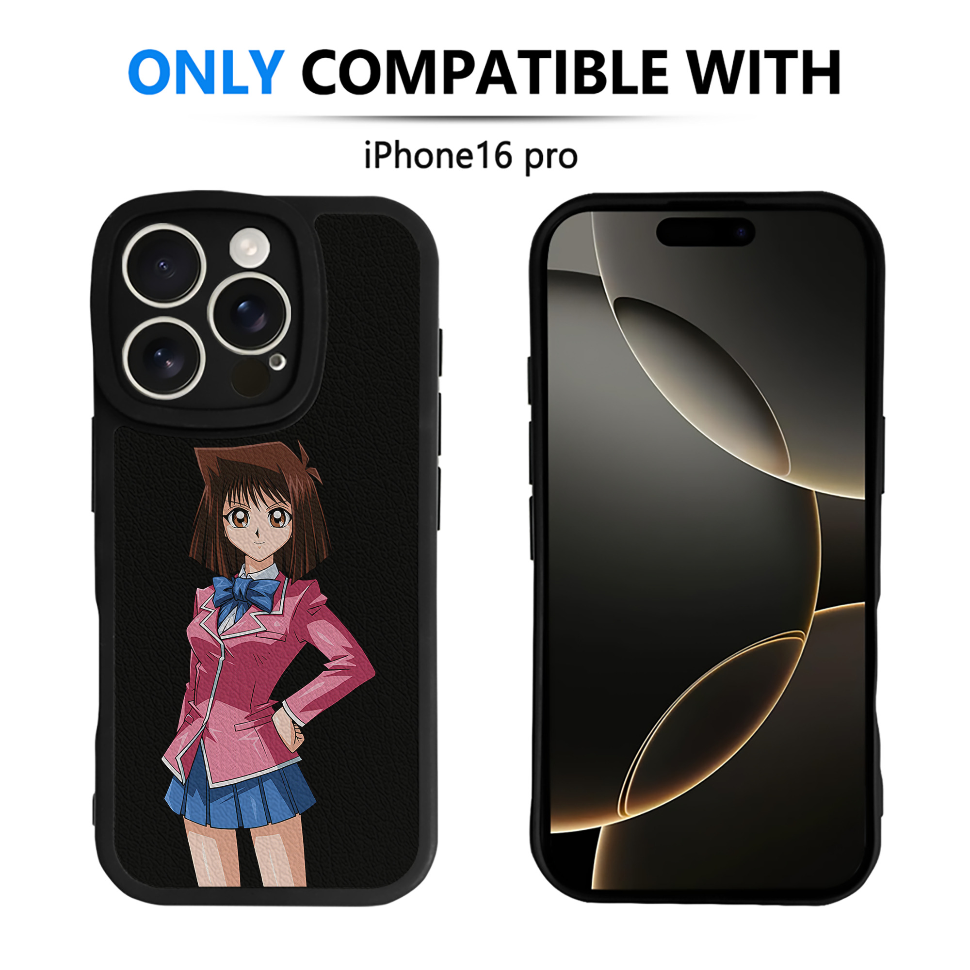（画像用） 遊☆戯☆王 Yu-Gi-Oh! 【iPhone 16シリーズ対応】シリコンスマホケース（レザー調） 材質：シリコン